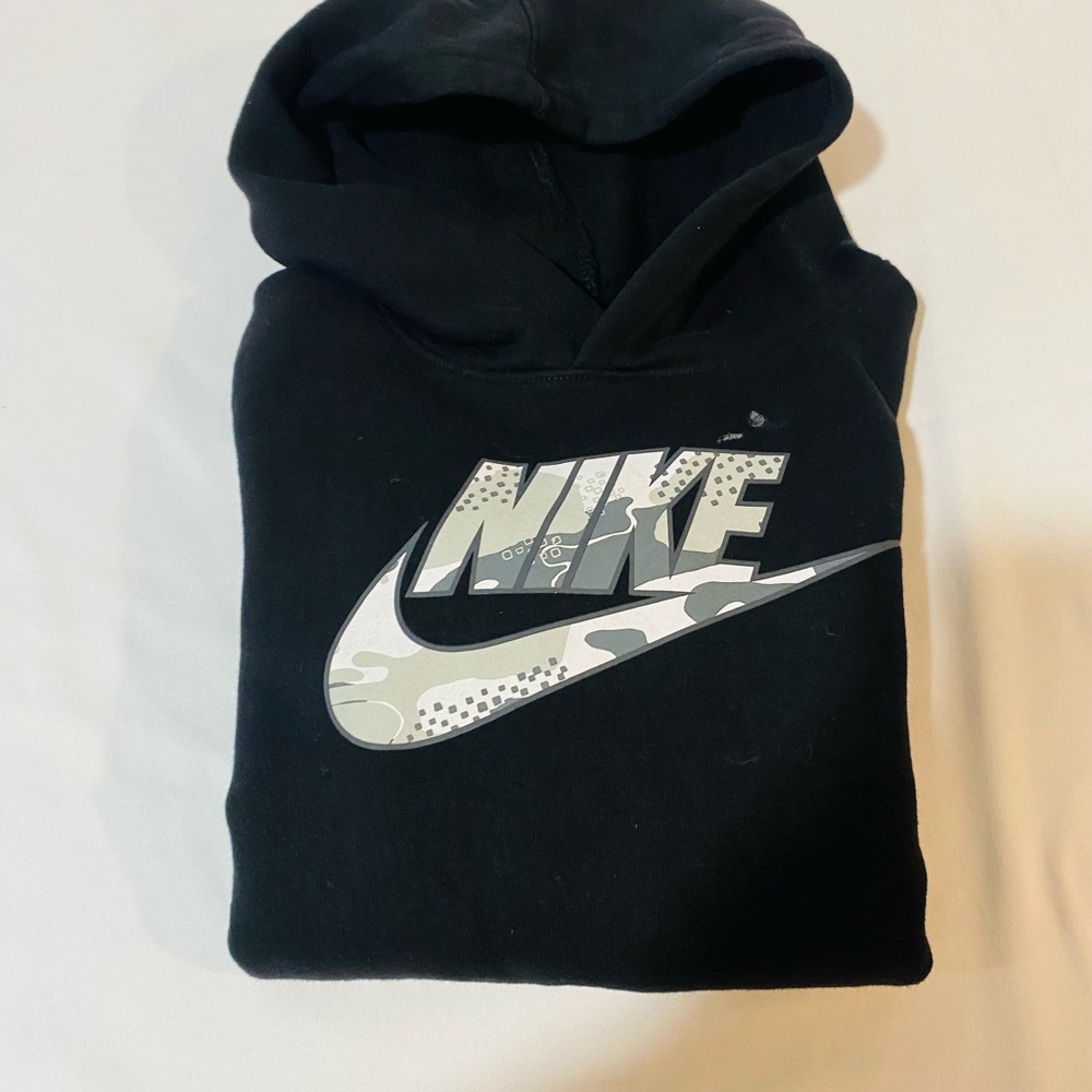 Nike Black Hoodie with Camouflage Logo